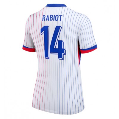 Fotbalové Dres Francie Adrien Rabiot #14 Dámské Venkovní ME 2024 Krátký Rukáv Fotbalové Dres Francie Adrien Rabiot #14 Dámské Venkovní ME 2024 Krátký Rukáv